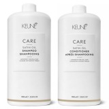 Pachet pentru Stralucire - Keune Care Satin Oill: Sampon 1000 ml si Balsam 1000 ml